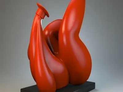 Sculpture Captive luxury 3D model
