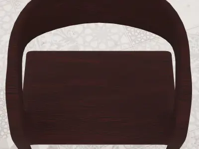 LOW POLY Burgundy Wood Chair Free Free 3D model