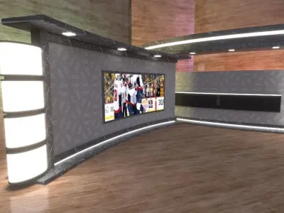 Virtual Broadcast Marble Studio 3D model