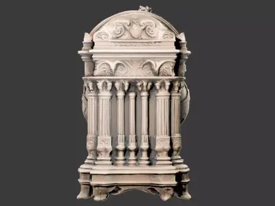 Gothic Fantasy Treasure Chest Low-poly 3D model