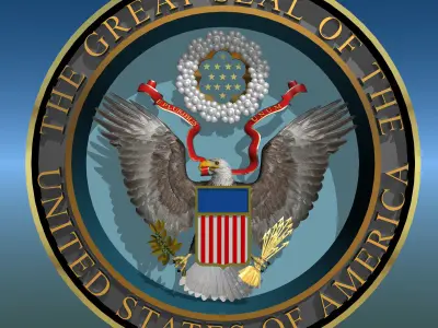 Seal of the US and The  President of the US 3D model
