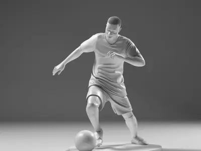 Footballer 05 Footstrike 06 Stl 3D print model