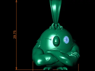 LUXURY FROG PENDANT 3D PRINTABLE MODEL  3D print model