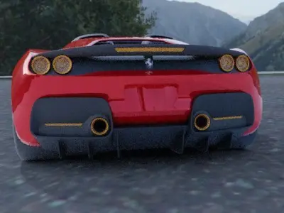 ferrari j50 gold edition Low-poly 3D model