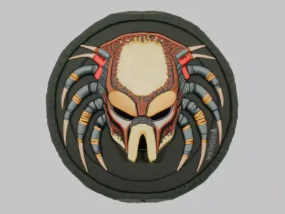 Predator Head 3D Model Low-poly 3D model