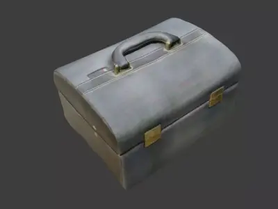 Vintage Blue Box SCANNED 3D model