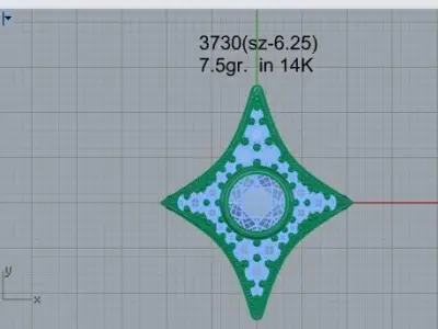 Star Ring 3730 3D print model