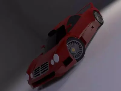 Mercedes CLK-GTR 1997 LowPoly Low-poly 3D model