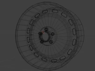 Restomod Chevrolet Truck Rim Low-poly 3D model