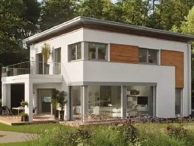 Modern Double Story Home with Open Floor Plan 3D Model Low-poly 3D model