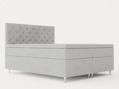 Joluma Complete Bed Package Continental Bed 160x200 Lightgr Low-poly 3D model