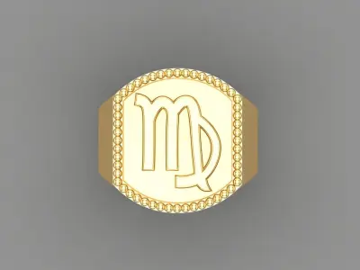 Virgo Ring Version 2 For Print STL 3D print model