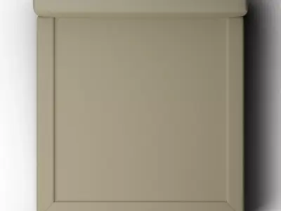 Gather Sand Upholstered King Bed 3D model