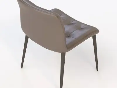 Design Depot Bontempi Casa Kuga Steel Leg Chair 3D model