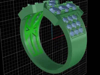 The N Ring  a refined symbol of individuality 3D print model