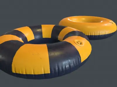 Inflatable Ring PBR Game Ready Low-poly 3D model