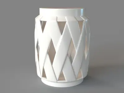Lattice Ceramic Side Table 3D model