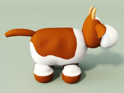 Stuffed Toy Cow 3D model