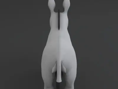 Donkey Cartoon Low-poly 3D model