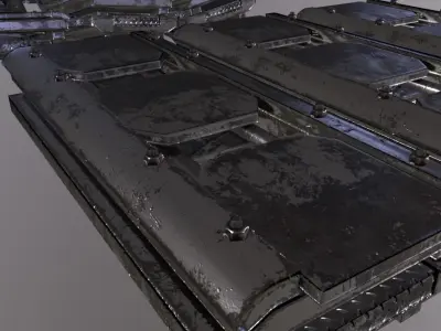 Metal Pannel Floor Low-poly 3D model