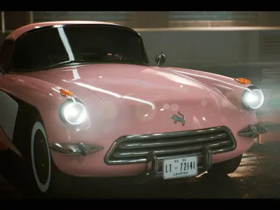 Classic Sport Car 01 Low-poly 3D model