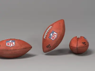 american football ball Low-poly 3D model purchase