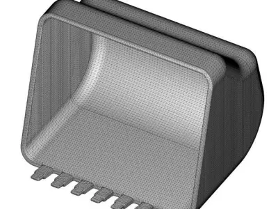 Wheel Loader Bucket 3D print model