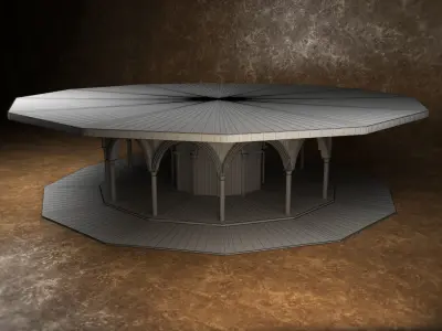 Medieval table Low-poly 3D model buy