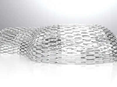 Dome with circular holes in round shape geodesic dome 3D model