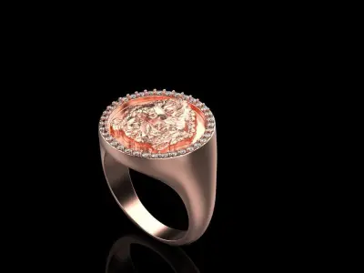 Bear ring hollow inside 3D print model