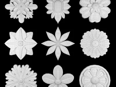 Ornament Element Pack 12 3D model