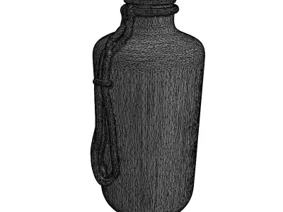 Rustic Charcoal Purifier Bottle Decoration Low-poly 3D model