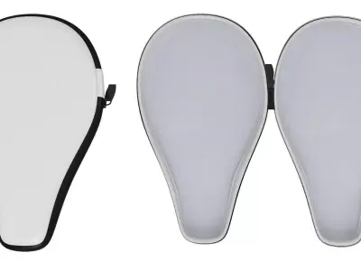 Ping Pong Racket Case Close and Open 3D model