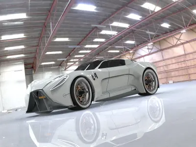 cobra d concept car Low-poly 3D model