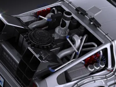 DeLorean DMC-12 Back To The Future episode 1 VRAY 3D model