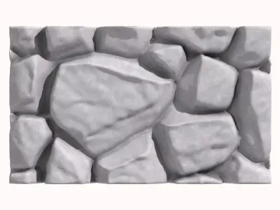 Fractured Basalt Wall Environment 3D model