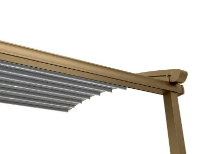 Motorized Pergola 2 bronze patina light 3D model