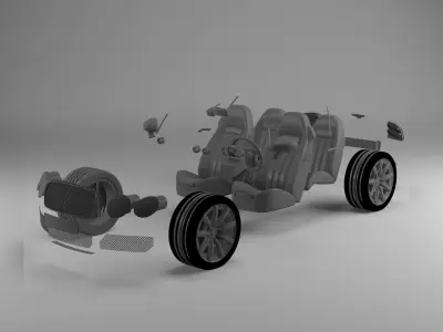 Bentley continental Low-poly 3D model