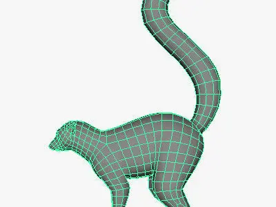 Low Poly Lemur Low-poly 3D model