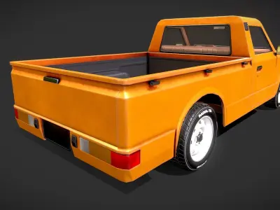 Datsun 720 Pickup Truck Low-poly 3D model