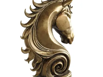 horse statue 15 3D model