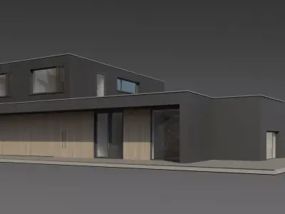 Contemporary Split-Level House 3D model