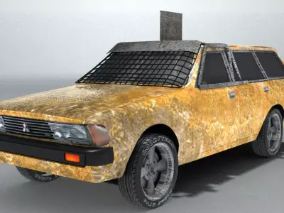 Mitsubishi sigma wagon 1980  Low-poly 3D model