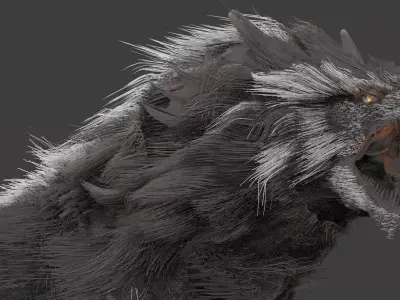 Fenrir The wolf 3D model