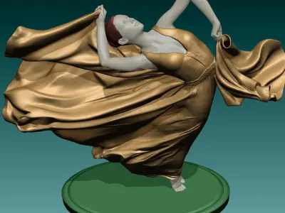 Girl in ballet dance 3D print model