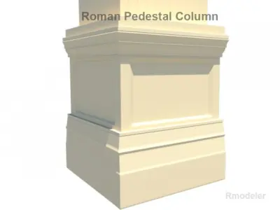 Square Column Pedestal 3D model