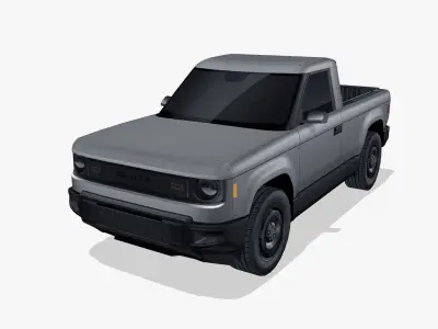 Slate Truck 2027 Low-poly 3D model