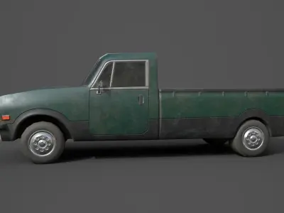 Generic PickUp Green Low-poly 3D model