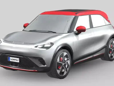 Smart 1 Brabus Low-poly 3D model