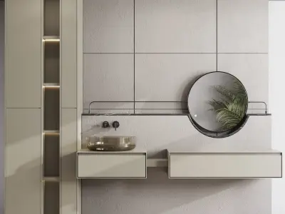 Bathroom furniture by inbani faucet set 3D Model Collection